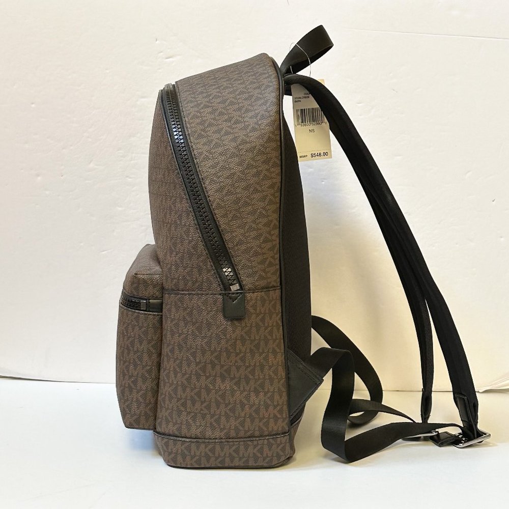 Michael Kors Cooper Large Backpack MK Brown Black - Picture 5 of 11